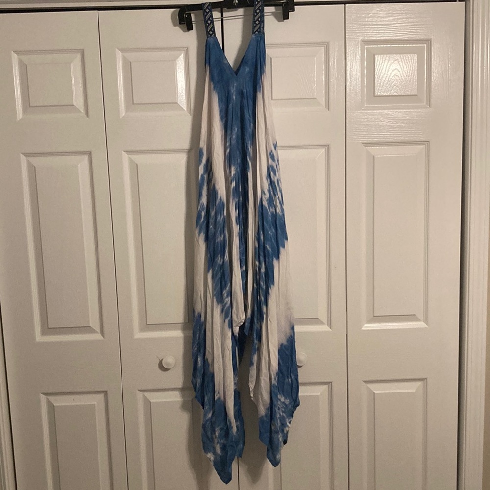 Med Blue Tie-Die Dress/Swimsuit cover